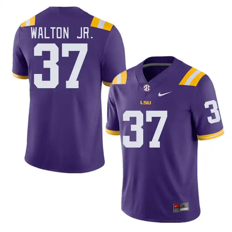 Men's LSU Tigers Craig Walton Jr. #37 Purple NCAA Football Jersey